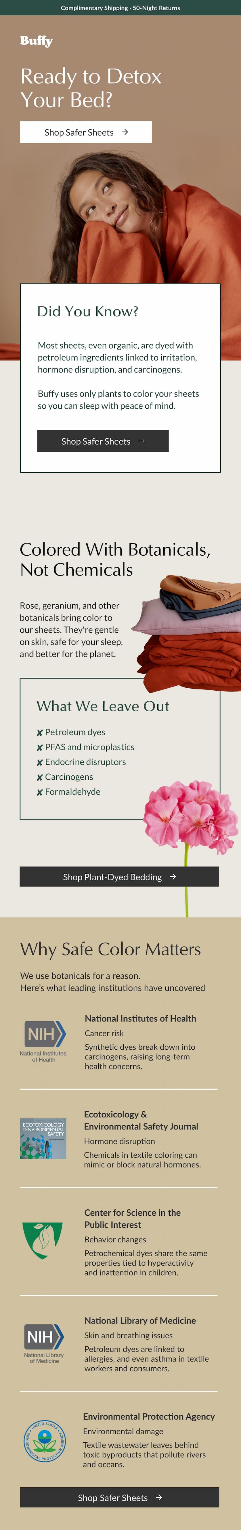 Ready to Detox Your Bed? -- Shop Safer Sheets