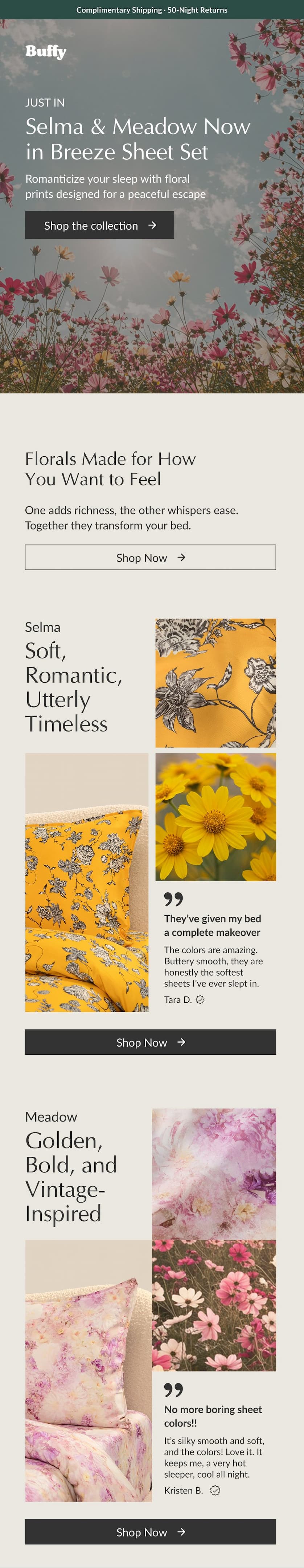 Selma & Meadow Now in Breeze Sheet Set -- Shop the collection