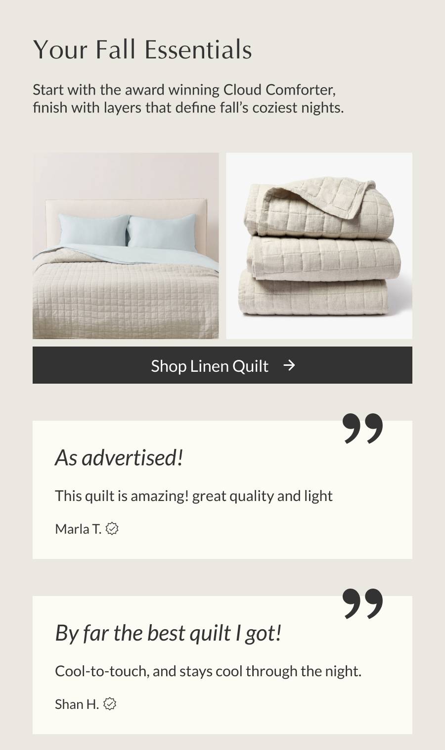 Shop Linen Quilt