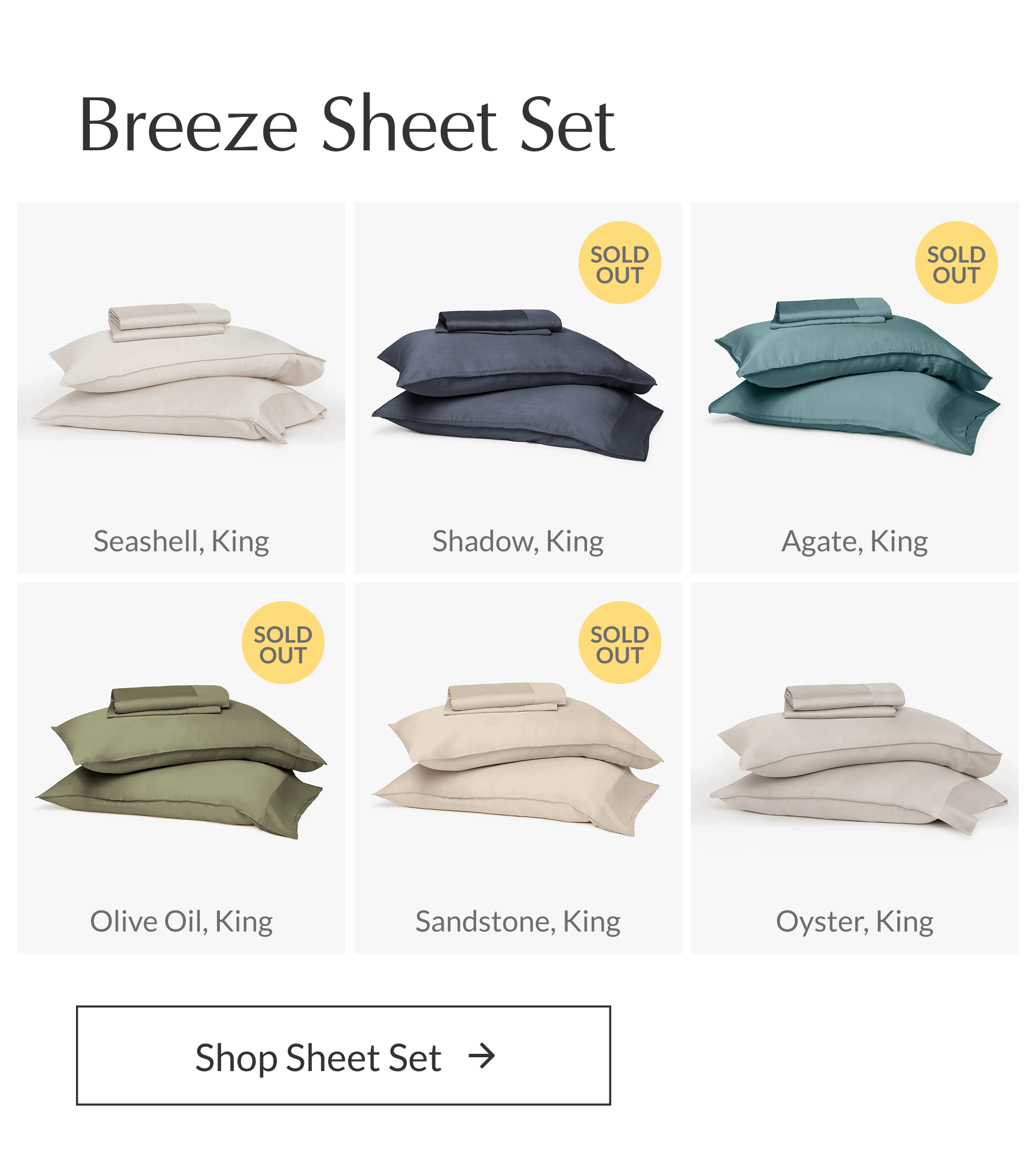 Buffy Breeze Sheet Set Black Friday deals with bestselling colors and sizes, including sold-out options.