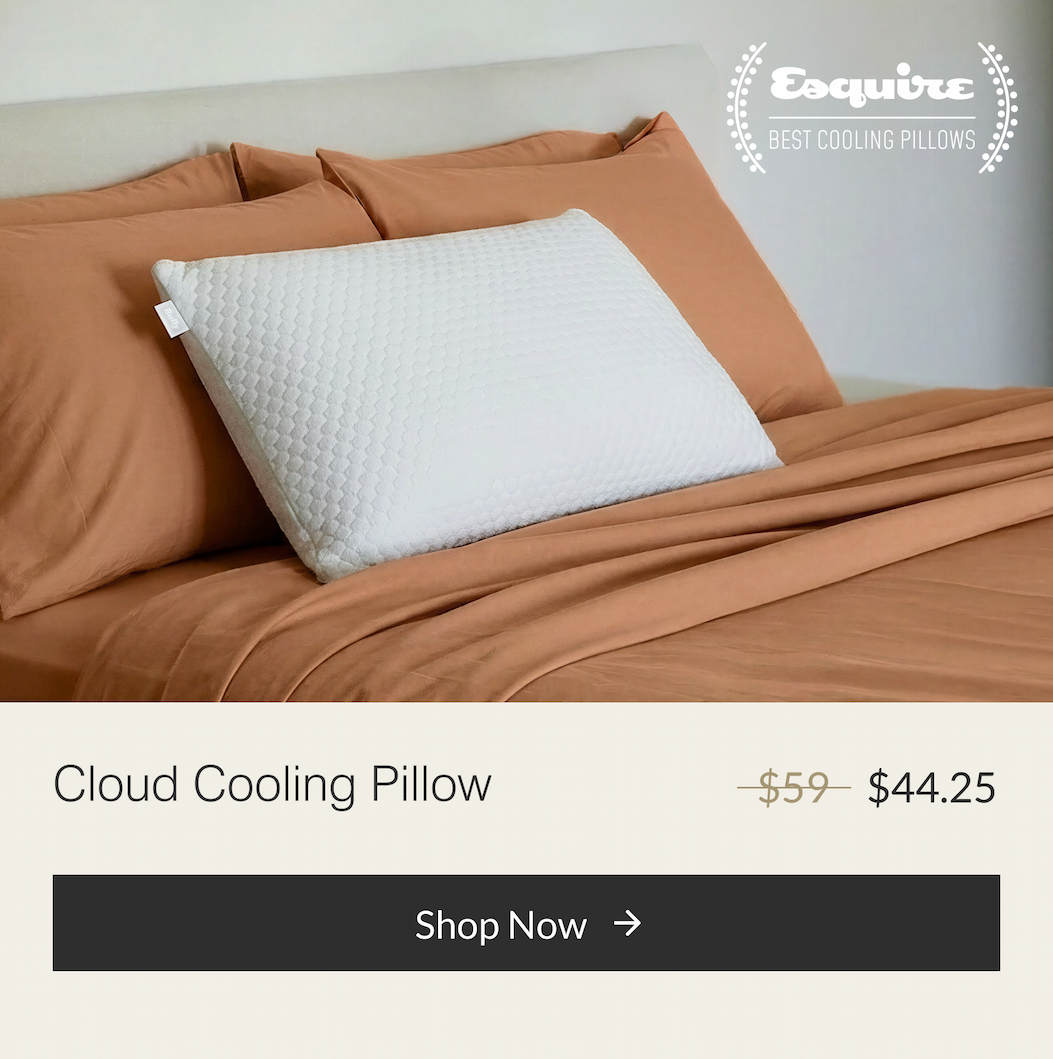 Buffy Cloud Cooling Pillow, best cooling pillow for temperature regulation and deeper sleep.