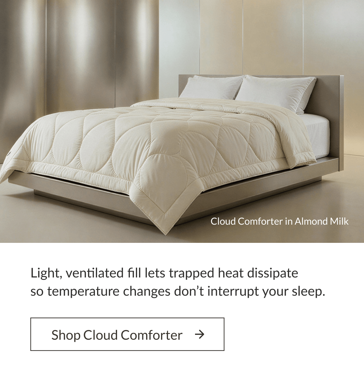 Cloud Comforter in Almond Milk