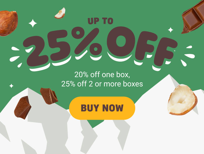 Get 20% off 1 boc, 25% off 2 or more boxes!