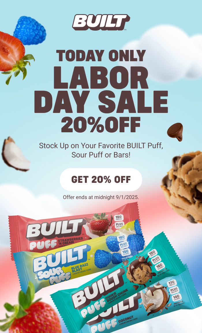 Get 20% off everything today only!