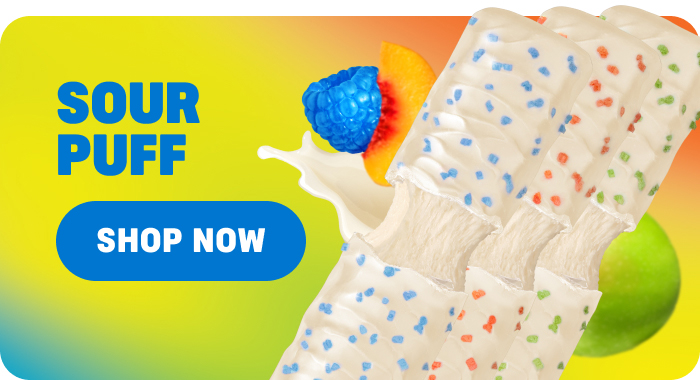 20% OFF Sour Puff in 3 flavors!