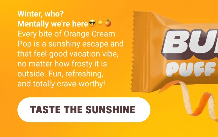 Winter, who? Mentally we're here Every bite of Orange Cream Pop is a sunshiny escape and that feel-good vacation vibe, no matter how frosty it is outside. Fun, refreshing, and totally crave-worthy!