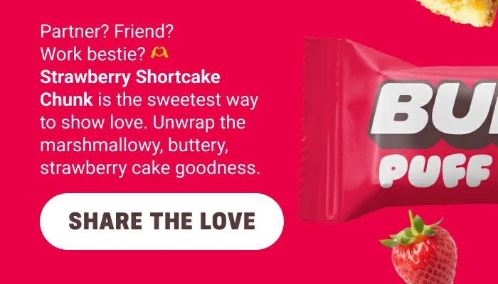 Partner? Friend? Work bestie? a Strawberry Shortcake Chunk is the sweetest way to show love. Unwrap the marshmallowy, buttery, strawberry cake goodness.