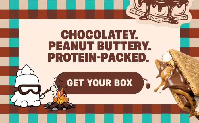Chocolatey. Peanut buttery. Protein packed. Get your box!