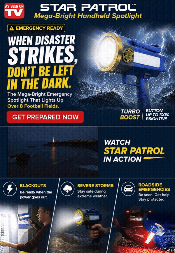 WHEN DISASTER STRIKES, DON'T BE LEFT IN THE DARK.