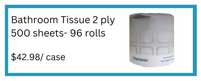 Reliable Brand 2-Ply White STD Bath Tissue Roll