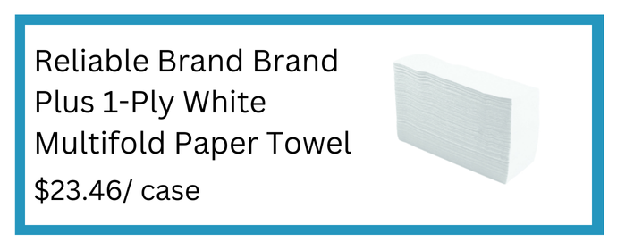 Reliable Brand Brand Plus 1-Ply White Multifold Paper Towel