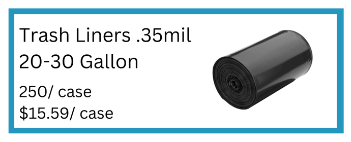 Reliable Brand 0.5-Mil LLDPE Black 20-30 Gal Can Liners