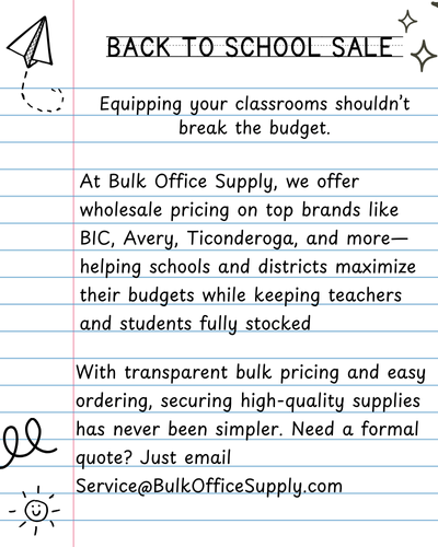 Back to School Sale - Get what you need without breaking the budget.