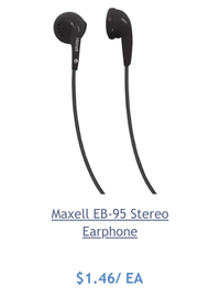 Maxell EB-95 Stereo Earphone