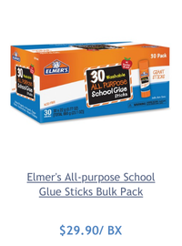 Elmer's All-purpose School Glue Sticks Bulk Pack