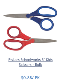 Fiskars Schoolworks 5" Kids Scissors - Bulk