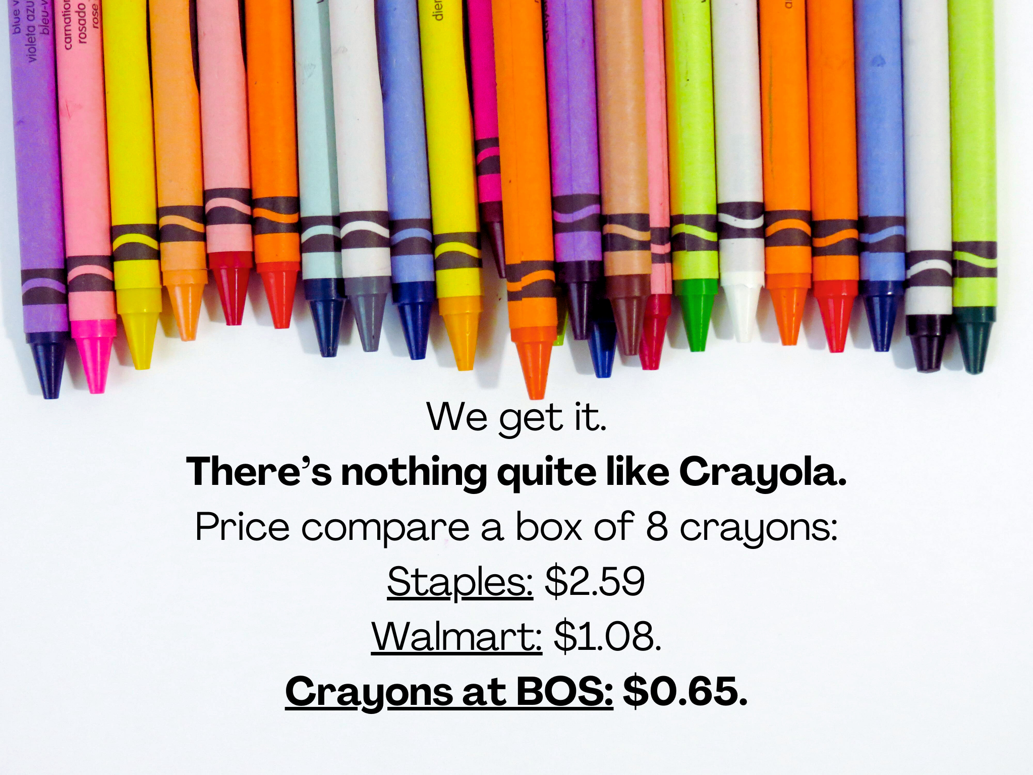 Crayons at BOS