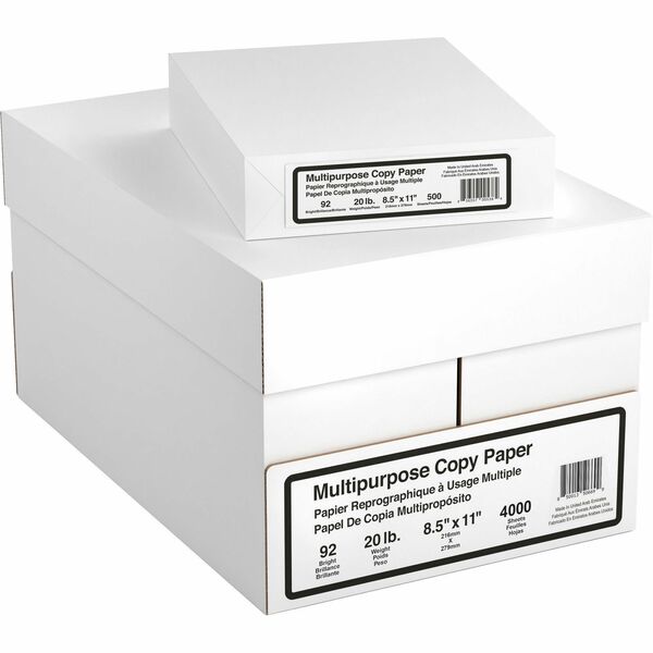 Image of Multipurpose Copy Paper, 20 LB, 92 Bright, 8 Reams Per Carton ***BEST VALUE***