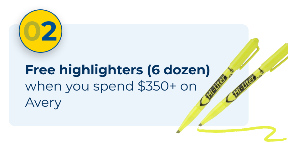 Free highlighters (6 dozen)