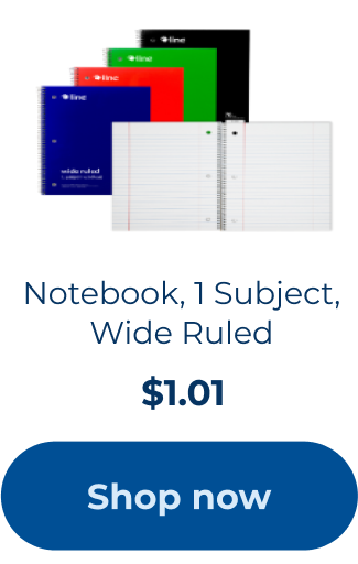 Notebook, 1 Subject, Wide Ruled