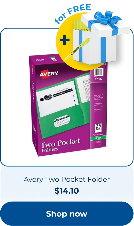 Wholesale Folders & Report Covers: Discounts on Avery Two Pocket Folders AVE47987 - Bulk