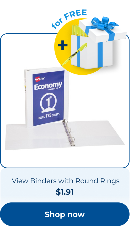 Wholesale Presentation/View Binders: Discounts on Avery Economy View Binders with Round Rings - without Merchandising AVE05711 - Bulk