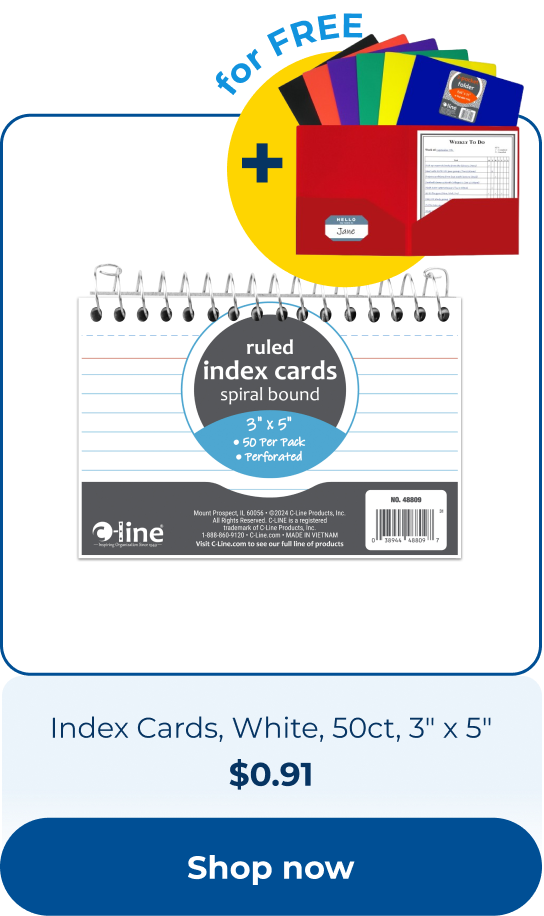 Index Cards, White, 50ct