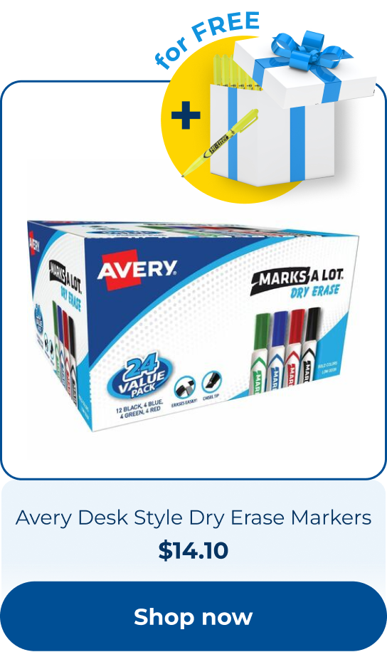Wholesale Writing & Glue Sticks: Discounts on Avery Desk Style Dry Erase Markers AVE98188 - Bulk