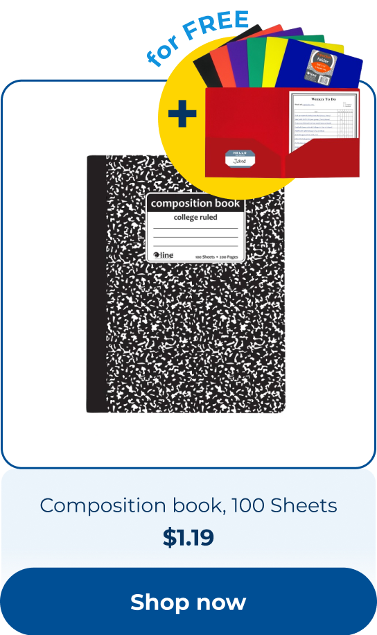 Composition book, marble cover, college rule, 100 Sheets, black, 1/EA - Bulk