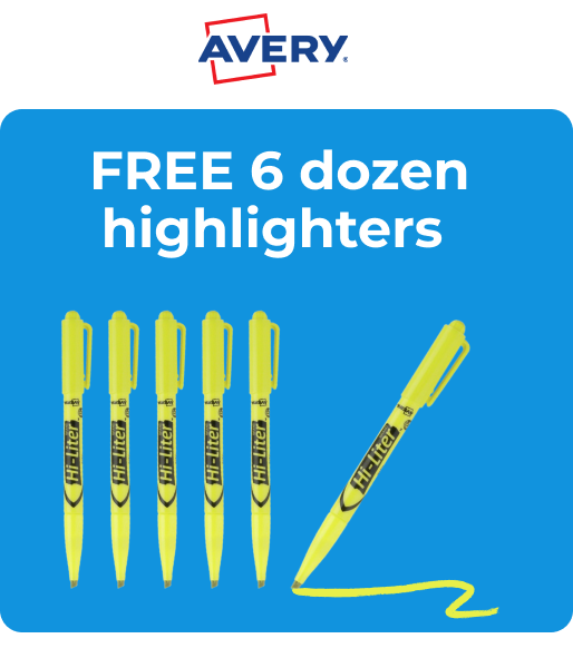 AVERY - FREE 6 dozen highlighters