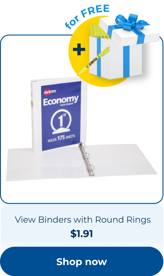 Wholesale Presentation/View Binders: Discounts on Avery Economy View Binders with Round Rings - without Merchandising AVE05711 - Bulk