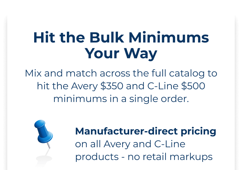 Hit the Bulk Minimums Your Way
