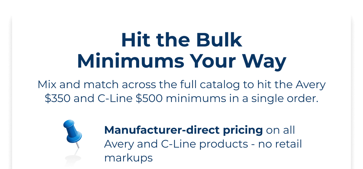 Hit the Bulk Minimums Your Way
