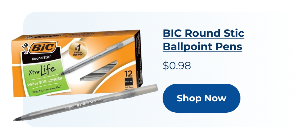 Wholesale BIC Round Stic Ballpoint Pens: Discounts on BIC Ballpoint Pens BICGSM11BK