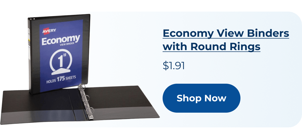 Avery Economy View Binders with Round Rings - AVE05710
