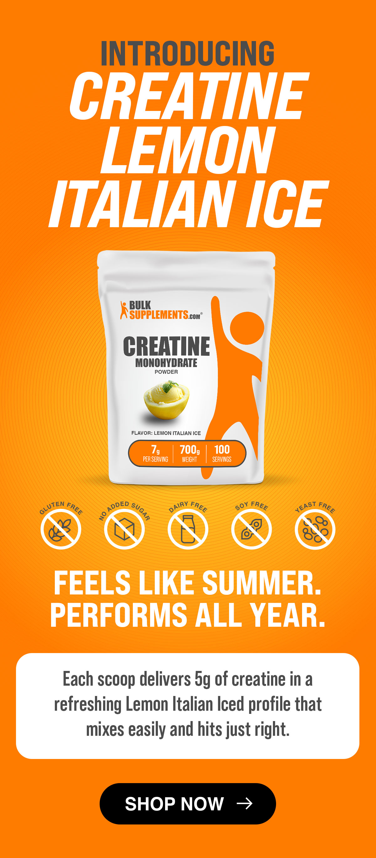 Creatine Lemon Italian Ice