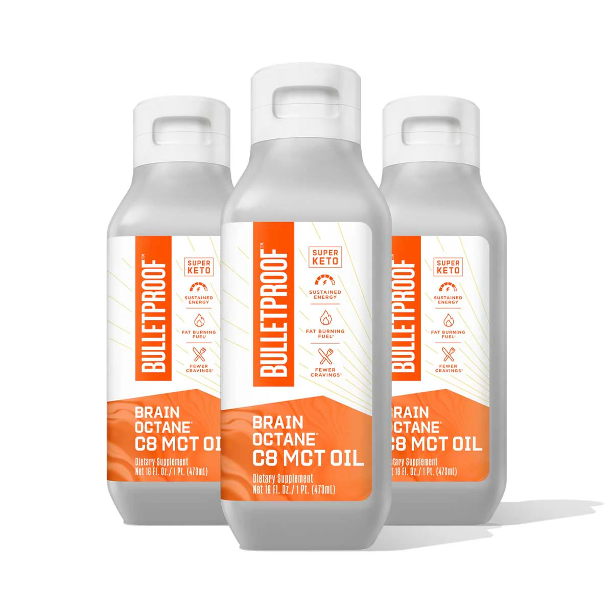 Image of Brain Octane C8 MCT Oil 3 pack, 16 oz.