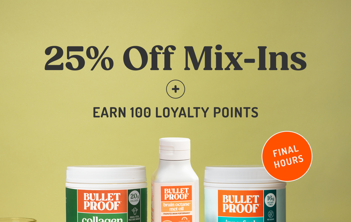 25% off mix-ins + earn 100 loyalty points