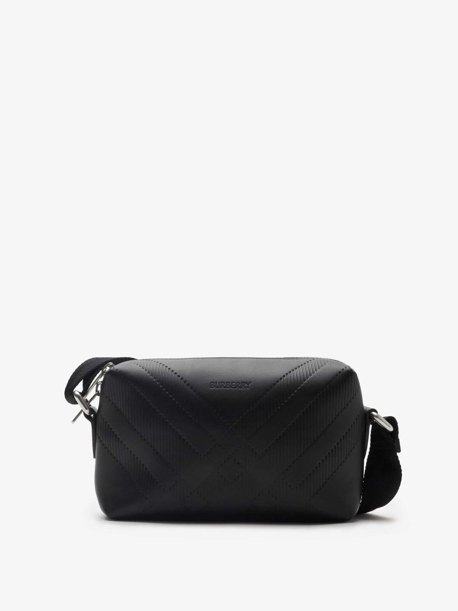 Embossed Check Crossbody Bag