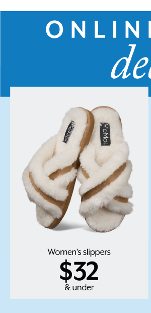 Women's Slippers $32 & Under