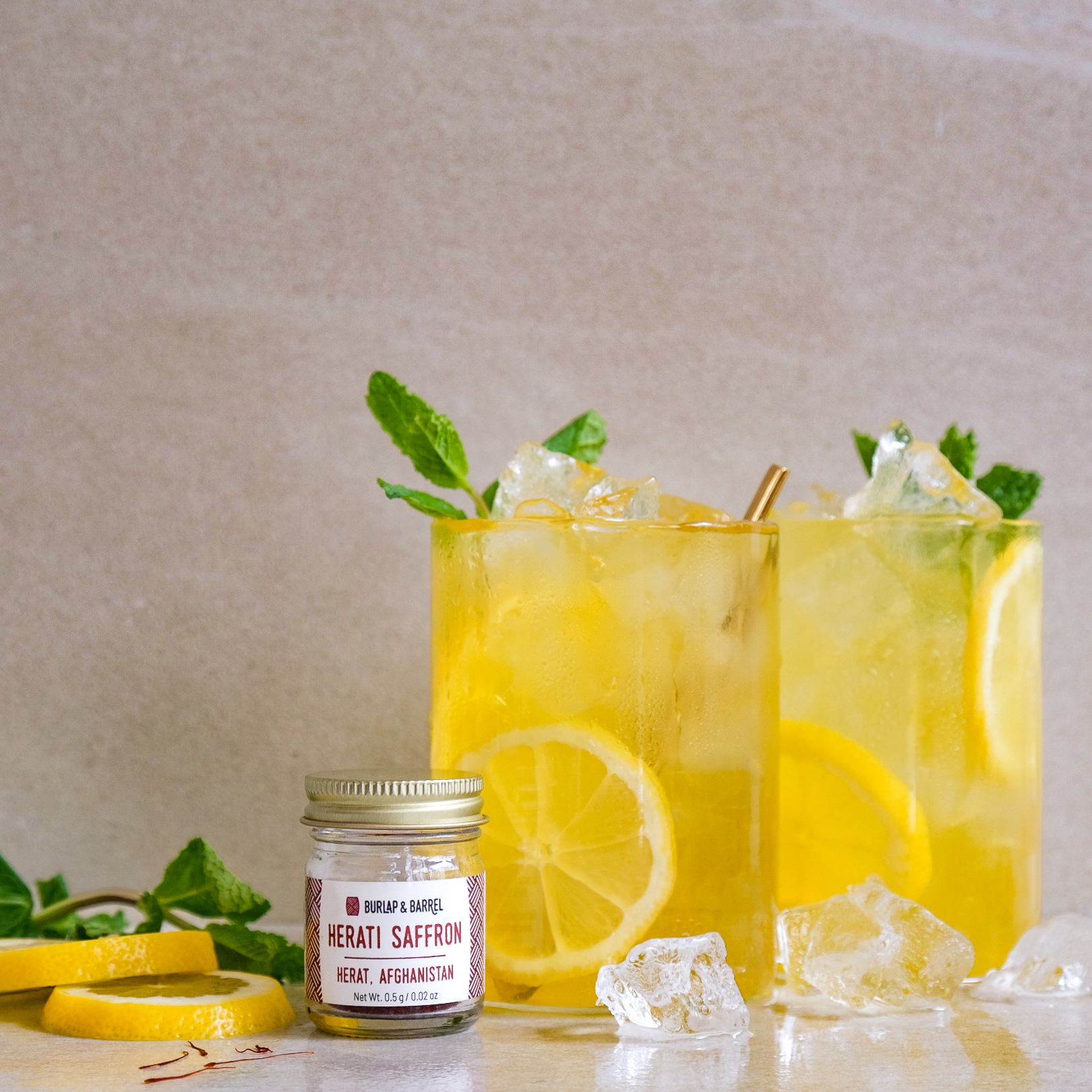 Honey Saffron Mint Tea