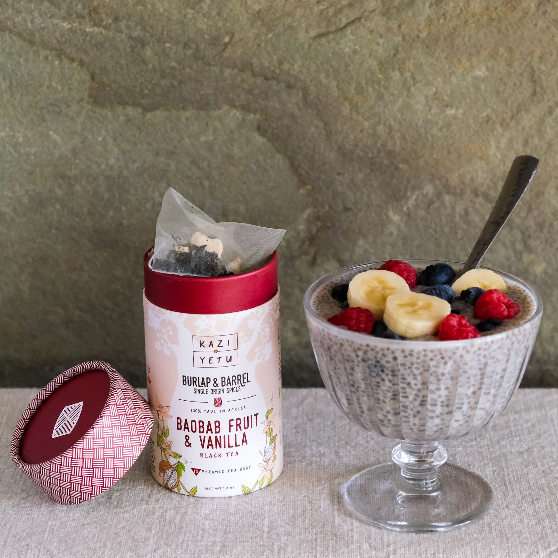 Baobab Vanilla Tea Chia Pudding