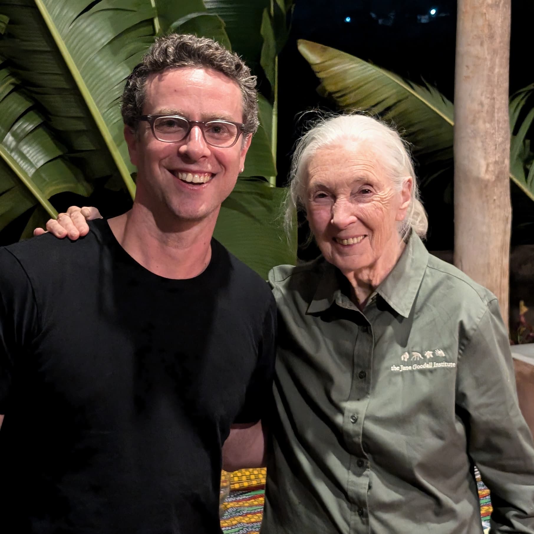 Co-founder Ethan with Dr. Jane Goodall DBE