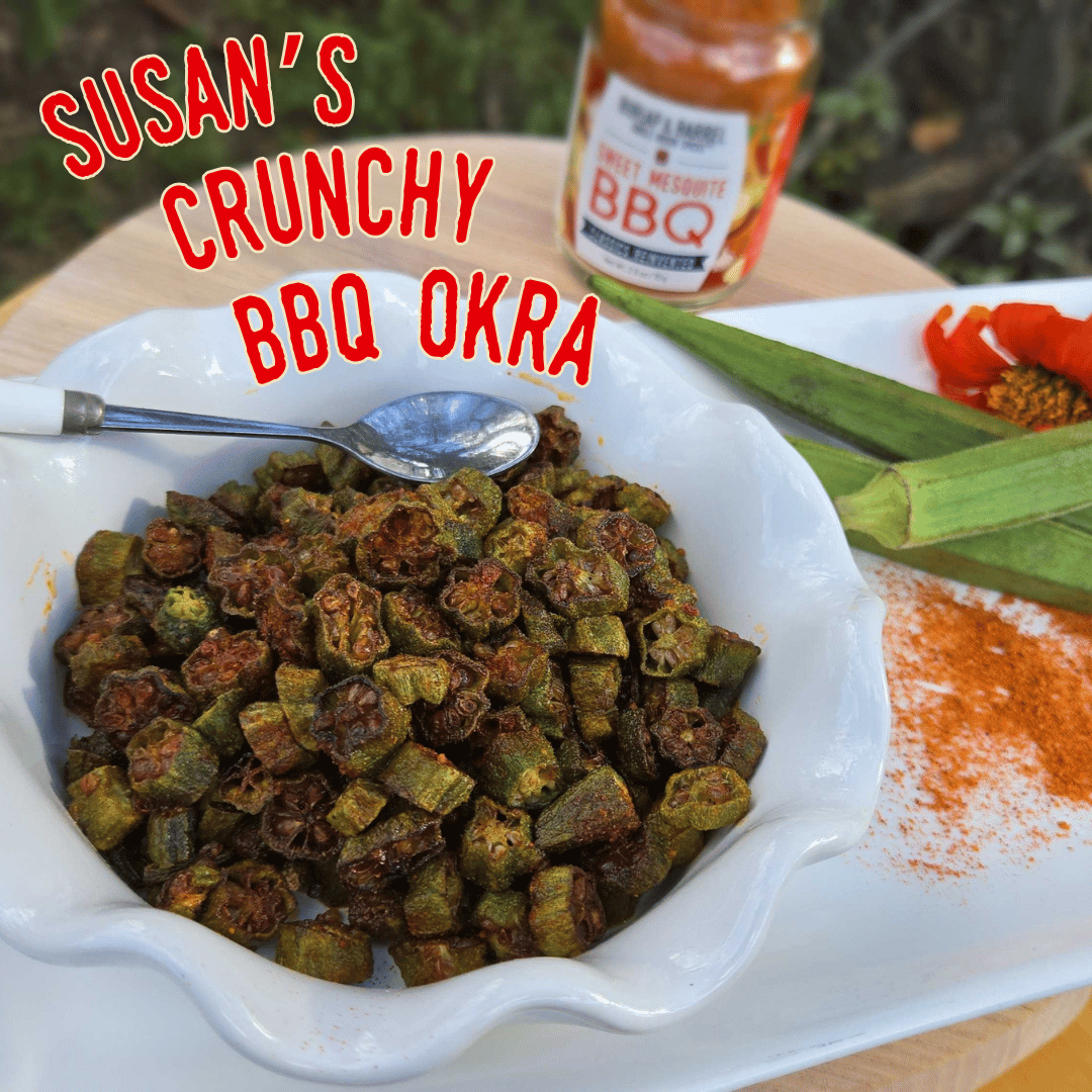 Crunchy Sweet BBQ Okra Croutons