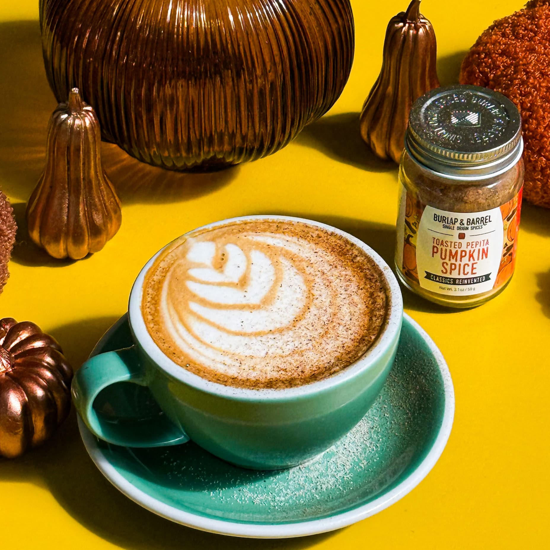 Toasted Pepita Pumpkin Spice Latte by Madison Hopkins of Partners Coffee