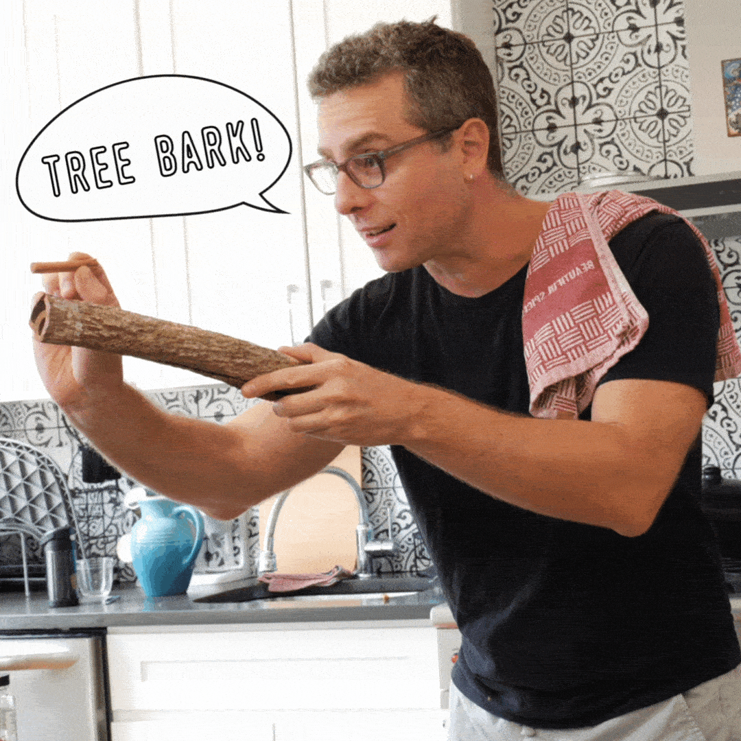 Co-founder Ethan shows off Royal Cinnamon Bark