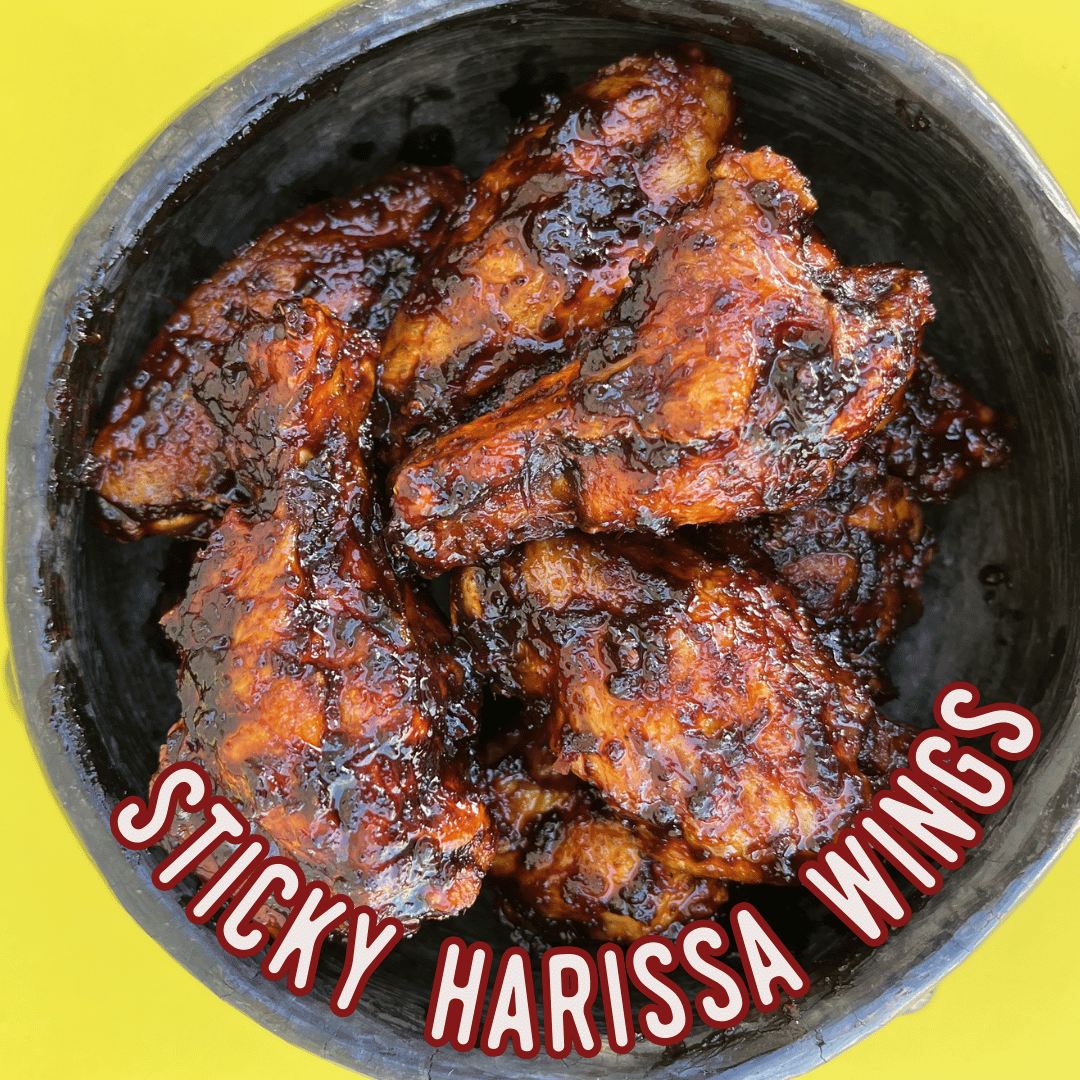Sticky Harissa Wings by Zwïta