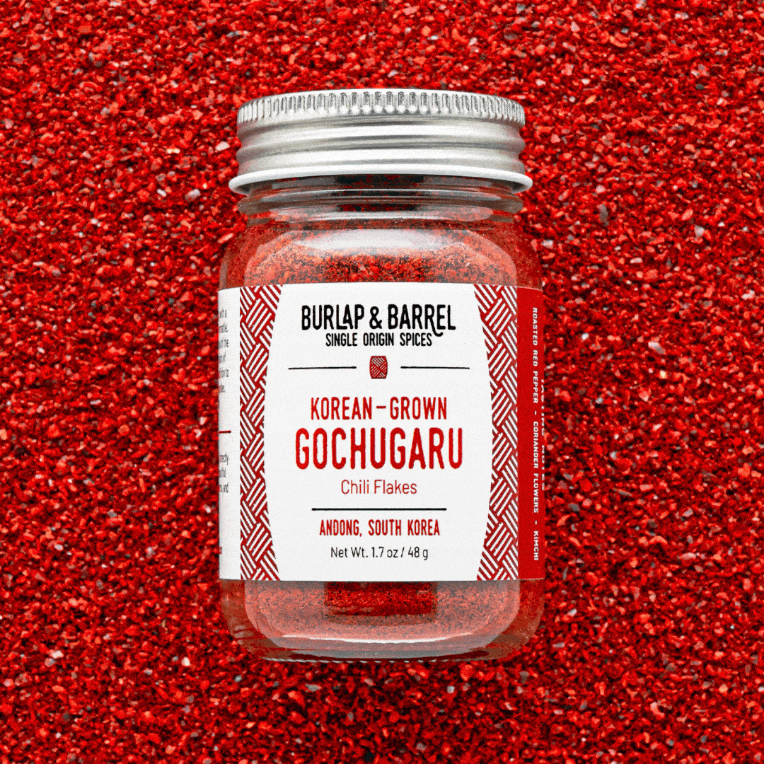 Korean-Grown Gochugaru Chili Flakes from Burlap & Barrel