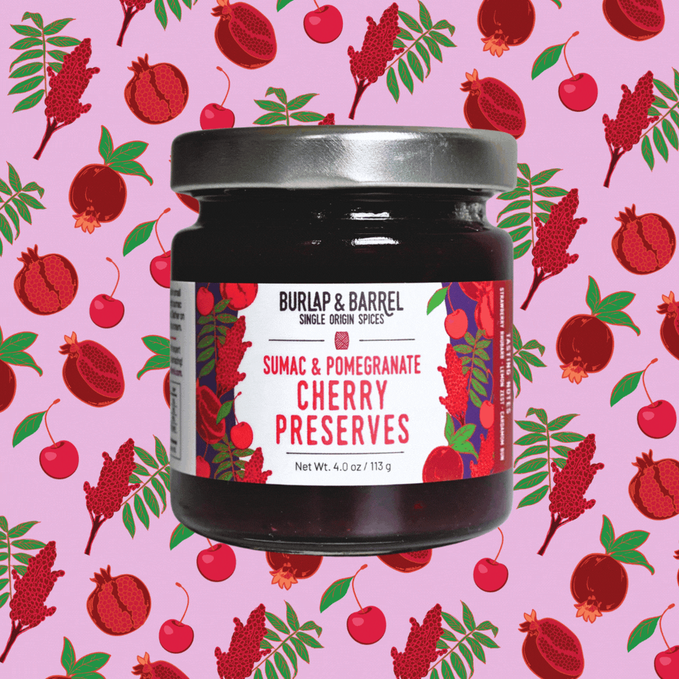 Sumac & Pomegranate Cherry Preserves from Burlap & Barrel