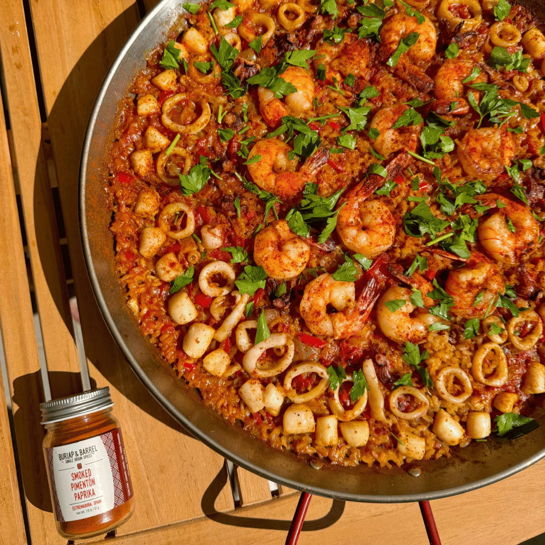 Smoked Pimentón Paprika Paella by Burlap & Barrel